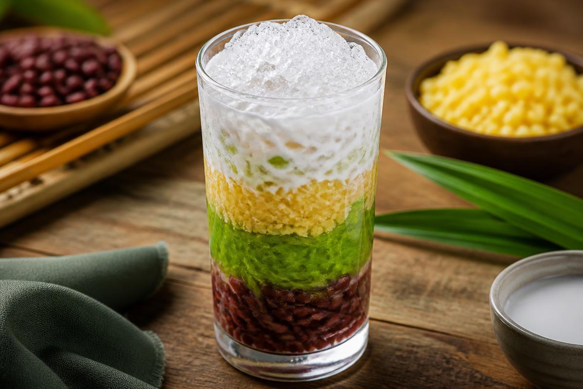 Three-colour chè dessert
