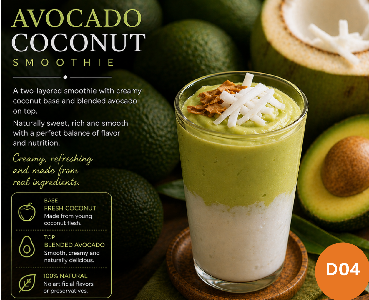 Avocado Coconut Smoothie